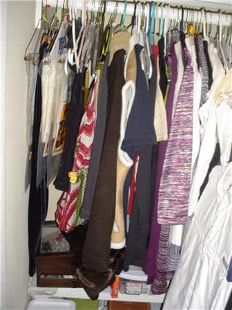 Crammed closet in need of some organization