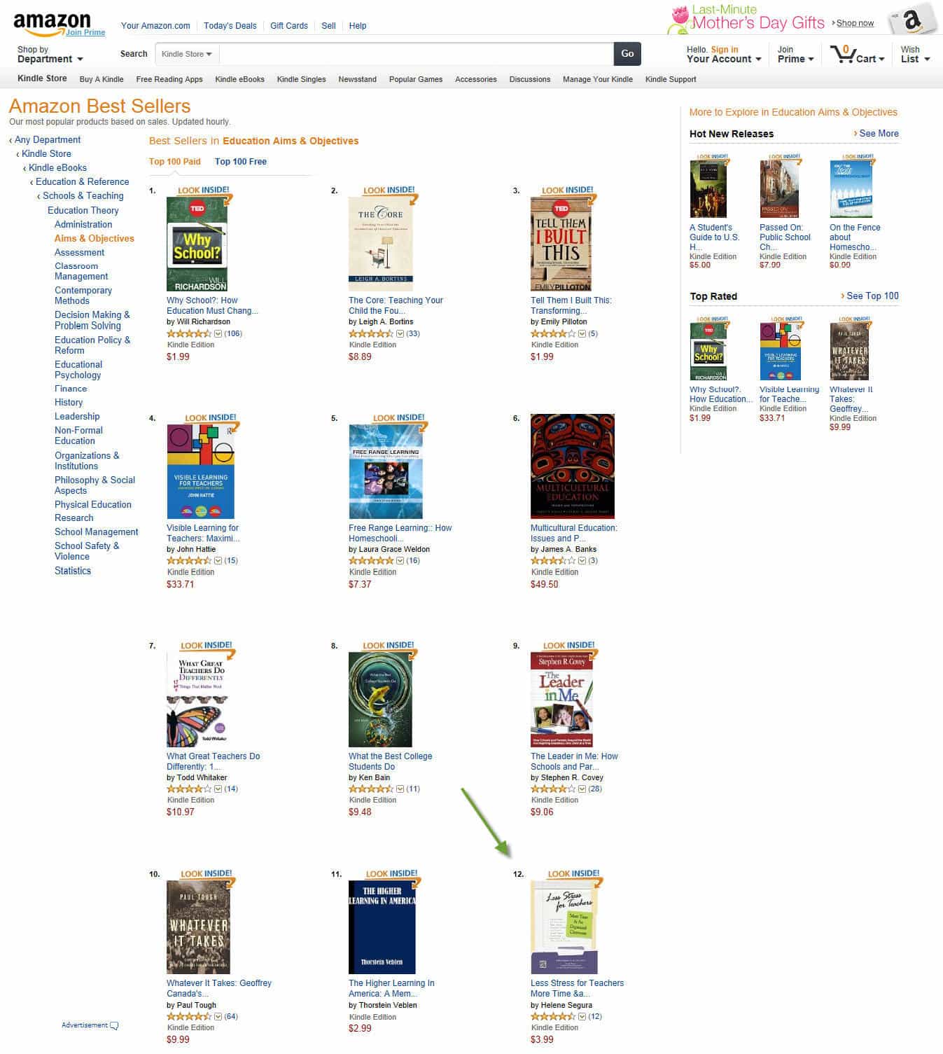 Less Stress For Teachers - Amazon Best Seller