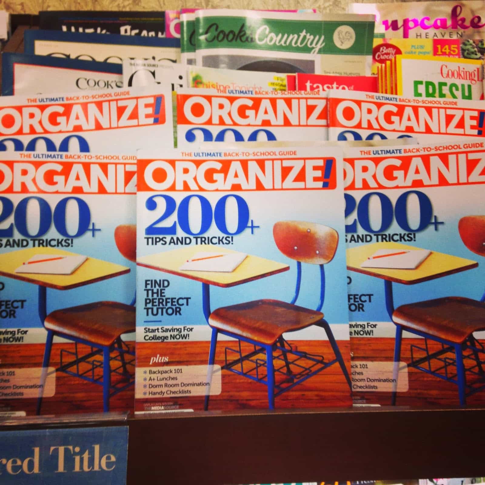 organize - back to school bookazine - cover August 2014